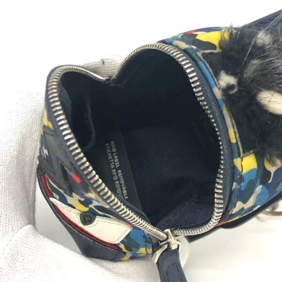 FENDI 7AR432 monster Backpack Key Holder blue/Multicolore - Picture 4 of 11